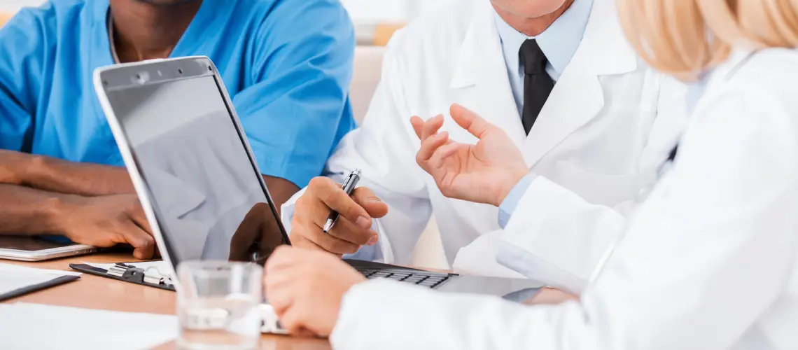 A doctor explaining medical cannabis to a patient