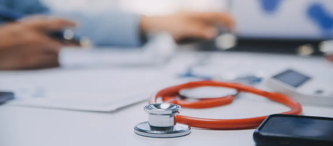 Healthcare professional engaging in a virtual telemedicine consultation